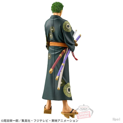 Anime One Piece DXF Figure Wanno Country 17cm Roronoa Zoro Model Toy Decoration Collection Children Birthday Gift
