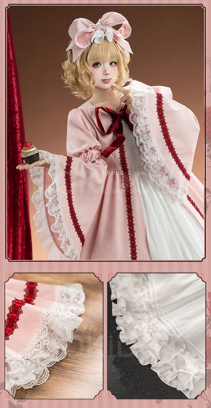Hinaichigo Cosplay Costume Anime Rozen Maiden Cosplay DokiDoki-SR Women Halloween Cute Pink Lolita Dress