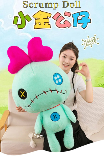 Disney Lilo & Stitch Scrump Plush Toys Anime Plushie Stich Dolls Kawaii Cartoon Pink Pillow Soft Stuffed Gift Children Christmas