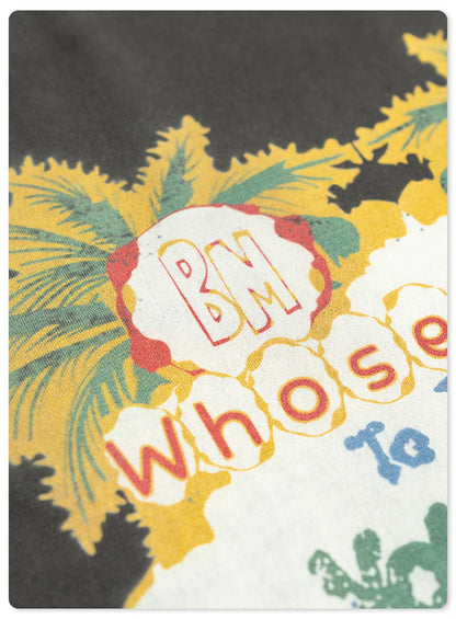 ZODF New Men High Street Washed T-Shirts Unisex Loose Tree Printing 285gsm Cotton O Neck T Shirt For Summer HY0512