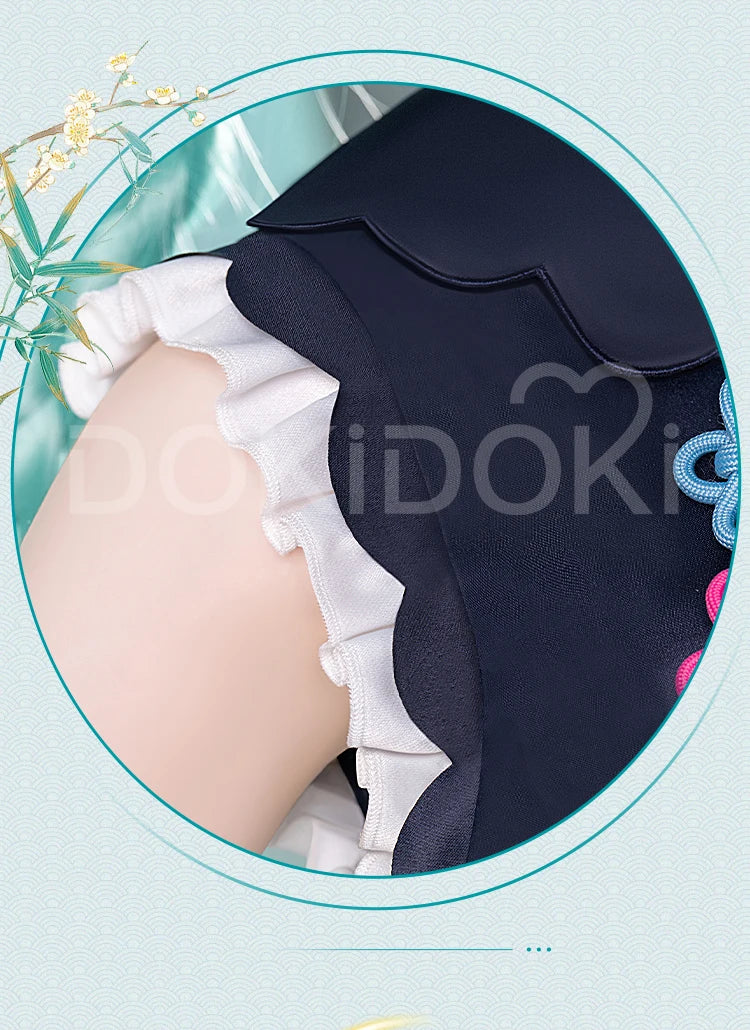 MIKUU Cosplay Costume Game Cosplay DokiDoki-R Mikku Cosplay Women Cute Lolita Dress Costume Mikuu Panda Cosplay Wig