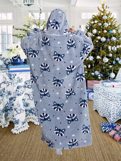 Women Hoodies Winter Clothes Flannel Panda Avocado Long Tops Oversized Blanket Hoodie for Men Home Wear Casual Korean Hoodie