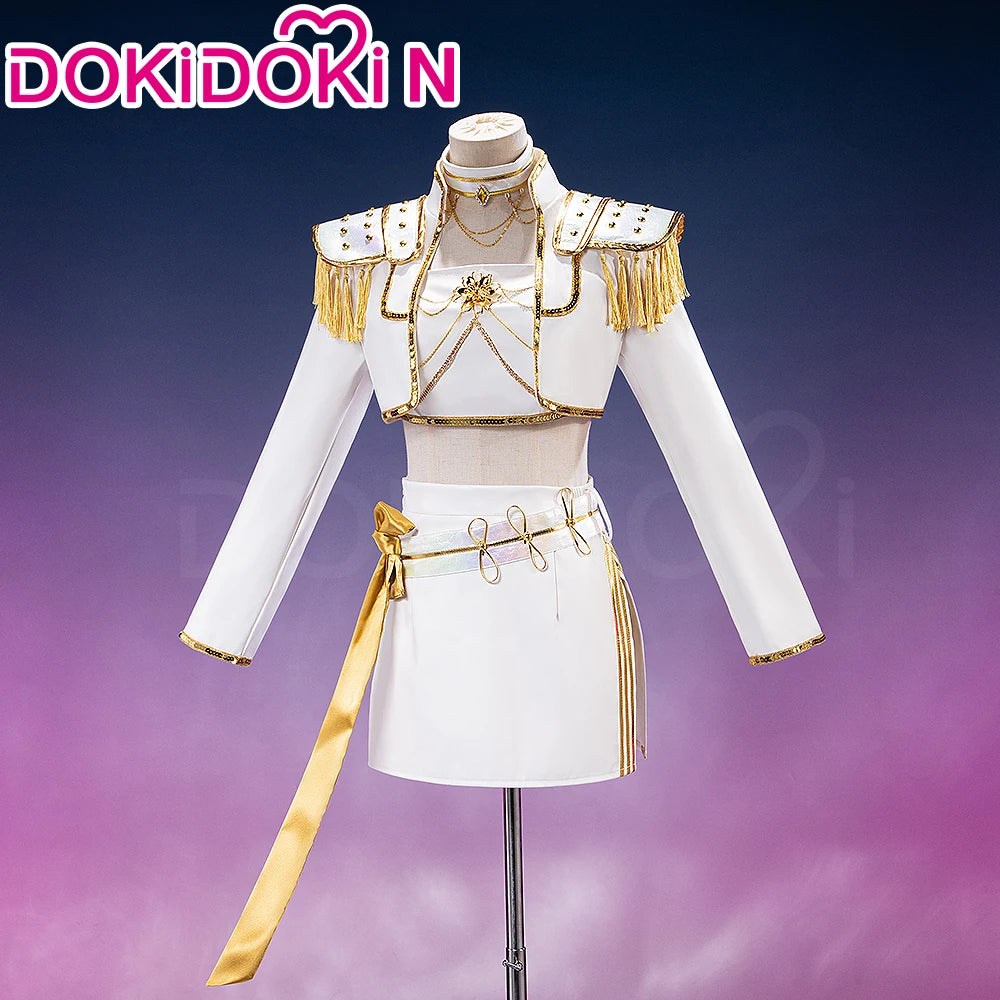【Last Batch】IN STOCK Rumii Zoeyi Miraa Cosplay Costume【XS-3XL】DokiDoki-N Women White Suit Golden Rumii Cosplay Plus Size