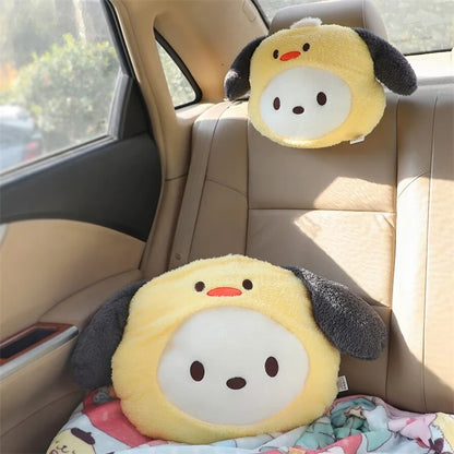 Sanrio Lovely Hello Kitty Headrest Back Cushion Chair Lumbar Support Car Seat Decor My Melody Kuromi Throw Pillow Gifts Girl