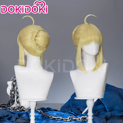 Saber Cosplay Costume Honkai: Star Rail x Fate DokiDoki-SR HSR Women Costume Dress Saber Cosplay Wig