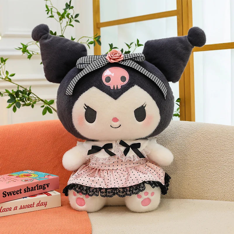 Sanrio Big Size 80cm Cute Kuromi My Melody Soft Stuffed Sofa Body Throw Pillow Plush Toys Dolls Kawaii Room Decor Holiday Gifts
