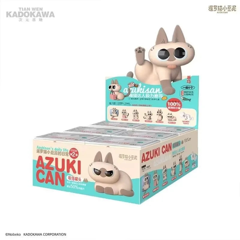 Original Azuki Can Azukisan’s Daily Life 1&2nd Series Mystery Box Siamese Cat Cute Model Blind Box Caixa Sorpresa Girls Gifts