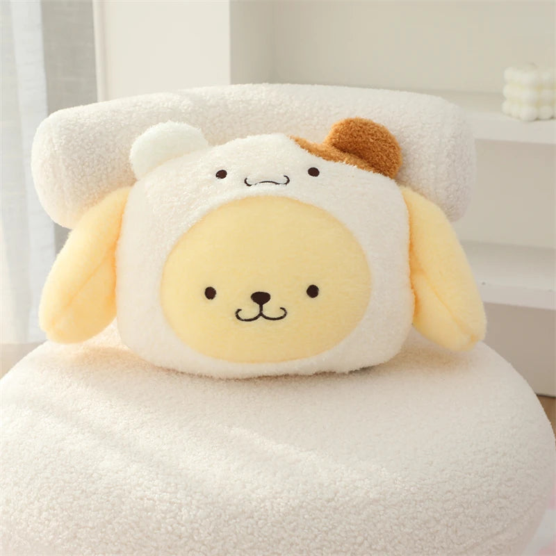 Sanrio Lovely Hello Kitty Headrest Back Cushion Chair Lumbar Support Car Seat Decor My Melody Kuromi Throw Pillow Gifts Girl