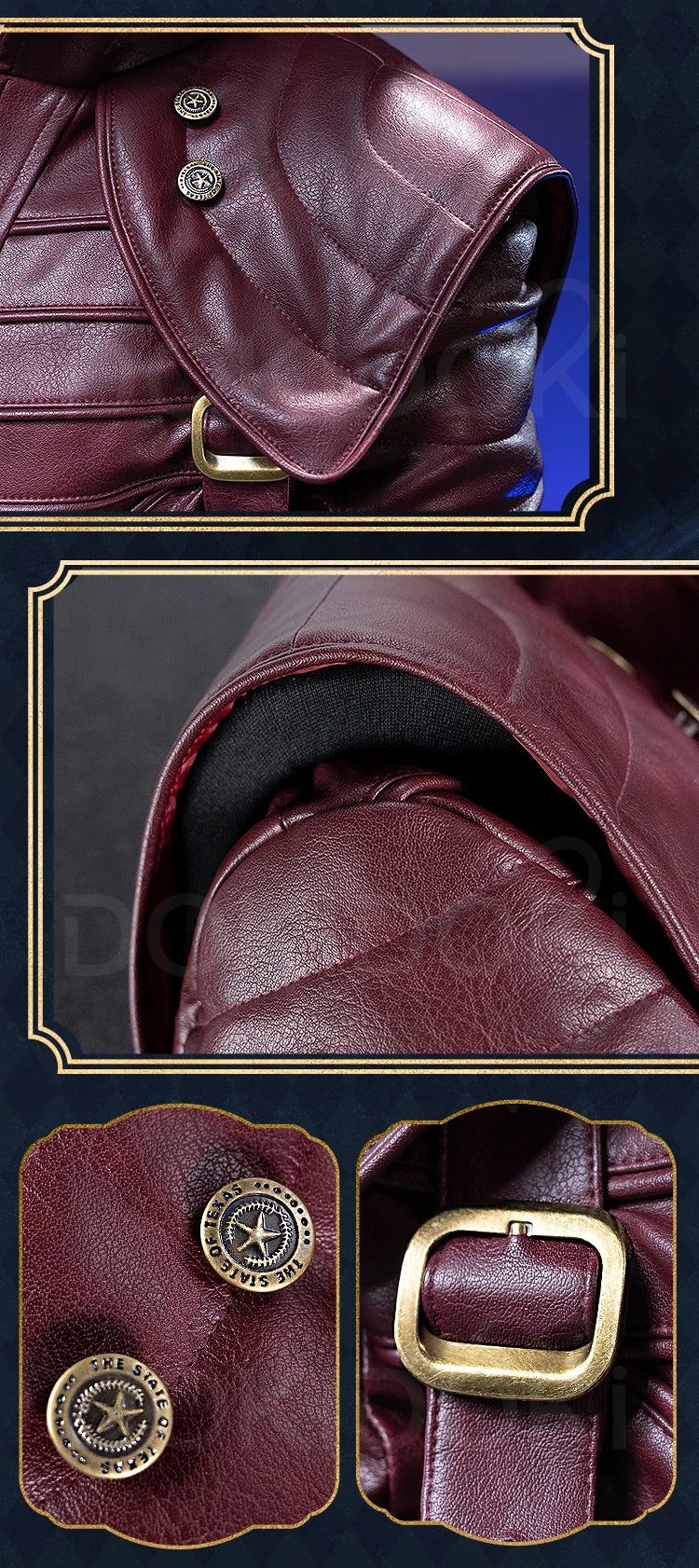 IN STOCK Dante Cosplay Costume Anime【S-3XL】DokiDoki-SR Men Hunter Coat Halloween Dante Red Jacket Cosplay Plus Size