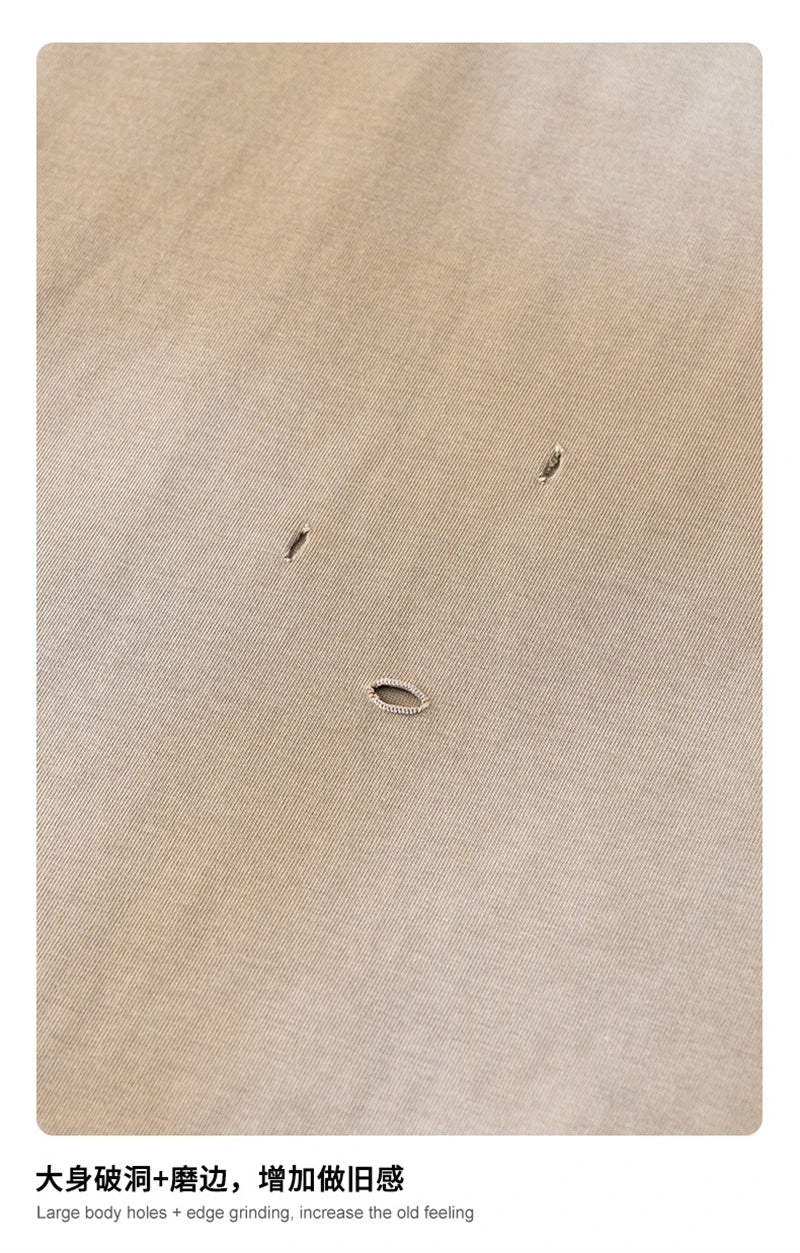 ZODF 2025 Summer 285gsm Washed Tank Tops For Men Unisex American Retro Cut Distressed Oversized Sleeveless TEE Vest HY1006