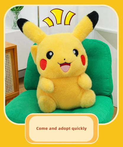 35/80cm Pokemon Plush Doll Pikachu Huge Rabbit Plush Pokémon Plushie  Anime Stuffed Toys Pikachued Soft Pillow Gift for Children