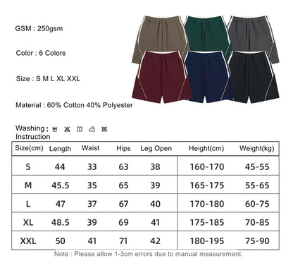ZODF Fashion Men Summer 250gsm Patchwork Shorts Unisex High Street Loose Fit Quick Dry Sport Shorts Brand Streetwears HY1049
