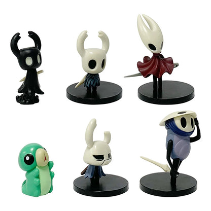 6Pcs/Set Game Hollow Knight: Silksong Figure Kawaii Q Version Little Knight Anime Figure Wasp Girl Figurine PVC Collection Toys