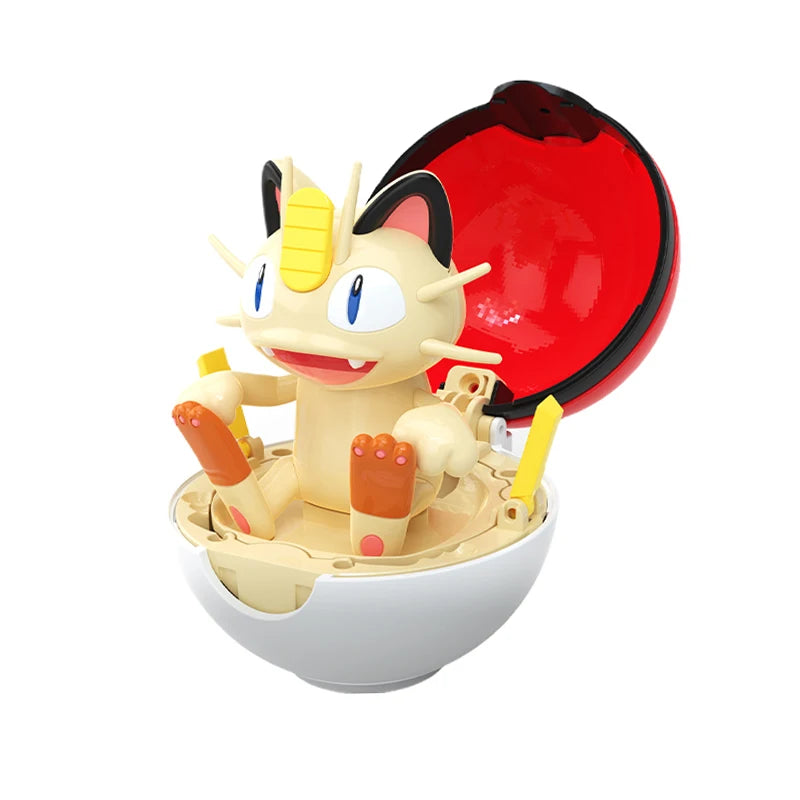 Pokemon Figure Set Pikachu Piplup Cubone Mimikyu Jigglypuff Cute Anime Ornament Pokeball Deformed Figurine Children Toy