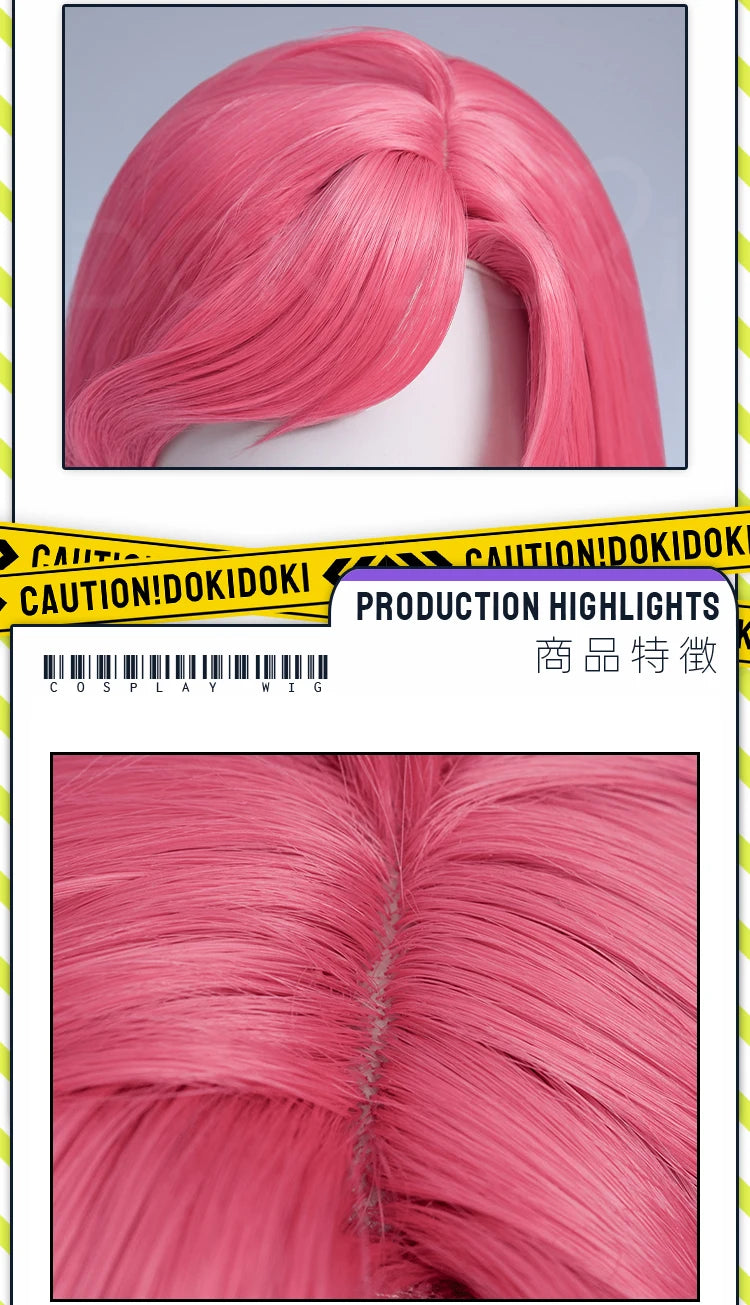 Alice Auriana Wig Anime LoliRock Cosplay Wig DokiDoki Women Pink Orange Long 100cm Curly Alice Cosplay Hair Free Wig Cap
