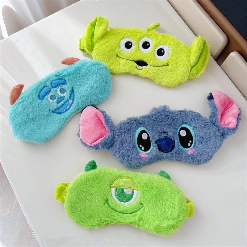 Cartoon Eyeshade for Sleeping Lotso Hamm Eye Patch Shading Dumbo Stitch Eyepatch Girl Travel Relax Cover Eye Mask Health