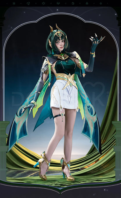 IN STOCK Nefer Cosplay Costume Genshin Impact Song of the Welkin Moon【XS-2XL】DokiDoki-R Nod-Krai Christmas Dress Plus Size