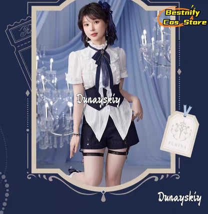 Genshin Impact Furina Cosplay Costume XS-XL Polyester Set