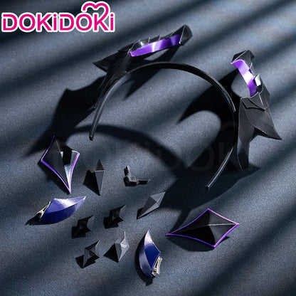 IN STOCK Varka Durin Rerir Wig Game Genshin Impact Song of the Welkin Moon DokiDoki Knights of Favonius Varka Wig Halloween Horn