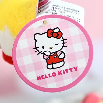 Genuine Sanrio Hello Kitty Cute Stuffed Keychain Car School bag Pendant Kids Plush Toy Keyring Plushier Strap Doll Birthday Gift
