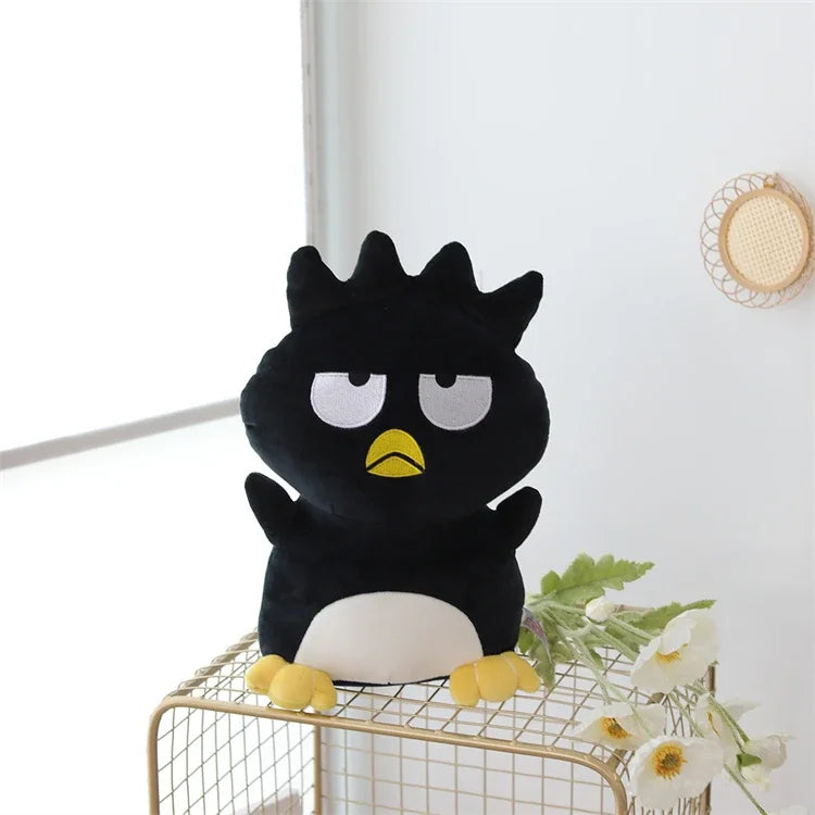 Sanrio BADBADTZ MARU Plush Toy Soft Cute Japanese Style Anime Black Penguin Doll Hug Plushies Pillow Sofa Bed Xmas Gifts Girl