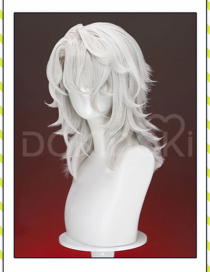 IN STOCK Varka Durin Rerir Wig Game Genshin Impact Song of the Welkin Moon DokiDoki Knights of Favonius Varka Wig Halloween Horn