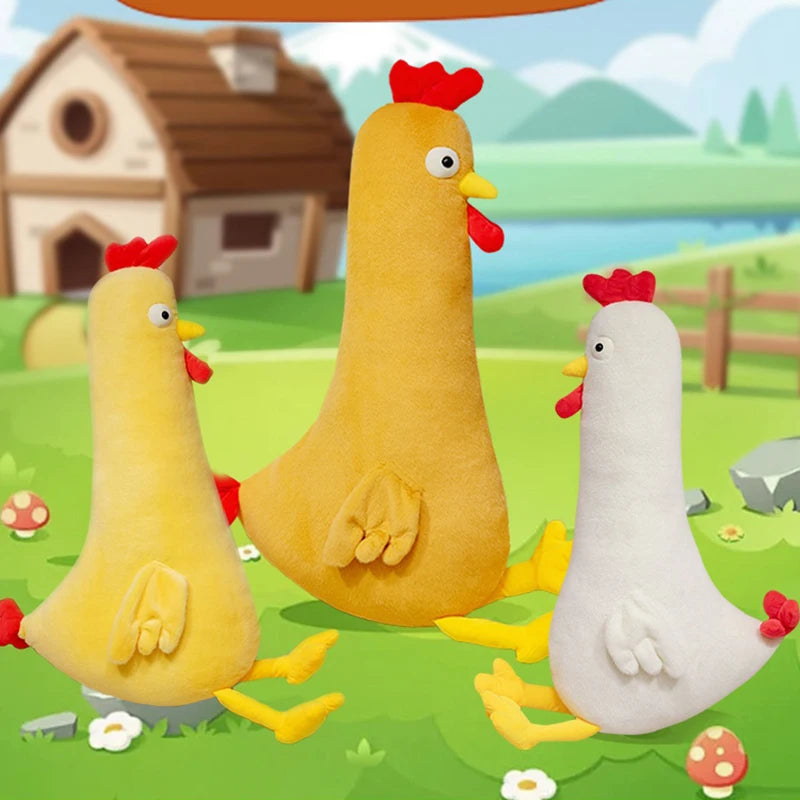 60-140cm Large Stuffed Animal Plush Pillow Yellow Chicken Plushies Huge Soft Plush Toy Huggable Chicken Sleep Pillow Cushions