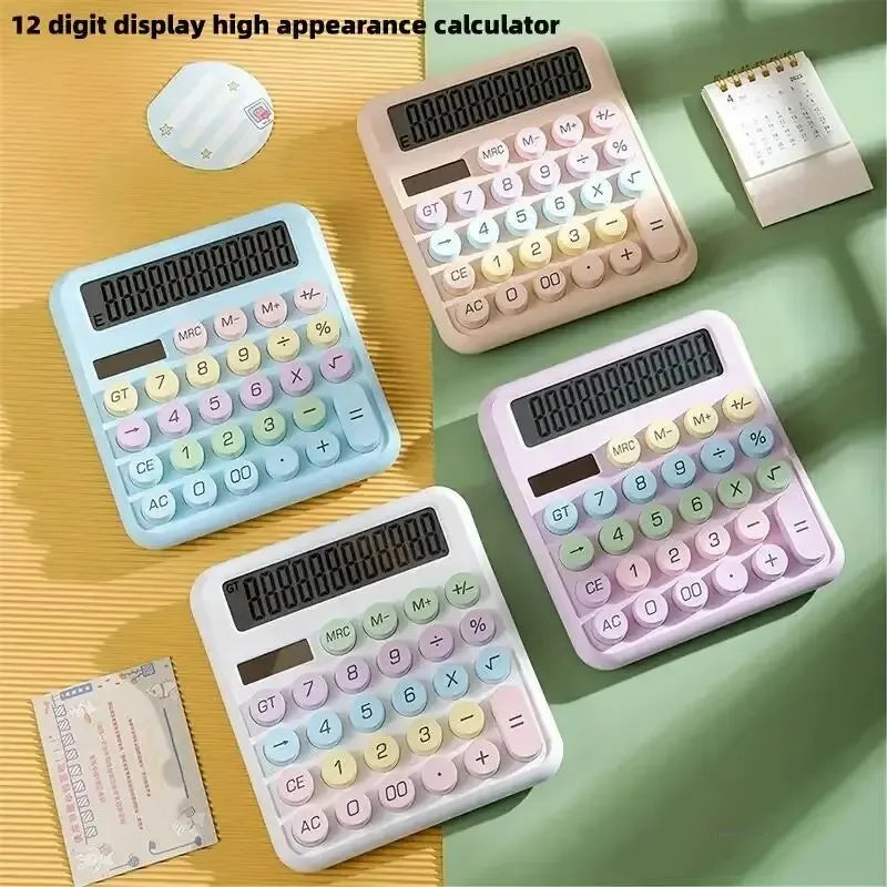 Ins Dopamine Candy Color Calculators Large Display Mechanical Dot Keyboard Back To School Supplies Students/Finance Stationery