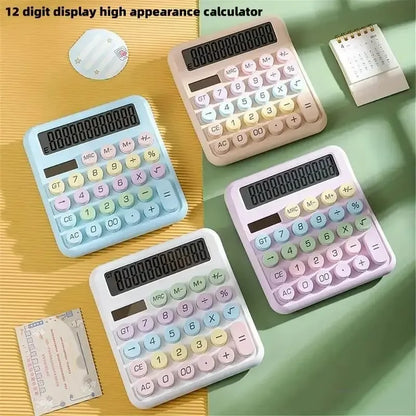 Ins Dopamine Candy Color Calculators Large Display Mechanical Dot Keyboard Back To School Supplies Students/Finance Stationery