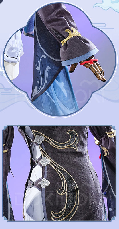 Shenhe Cosplay Costume Game Genshin Impact【XS-3XL】DokiDoki-N Shen He Skin Frostflower Dew Costume Lantern Rite Cosplay Plus Size