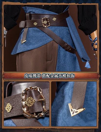 Identity V Clear Rationality Cosplay Costume Wig Composer Frederick Kreiburg Uniform Headwear Halloween for Women Men Carnival