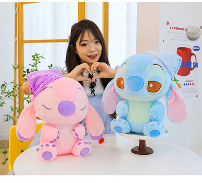 80cm Large Big Size Disney Stitch Sleeping Cute Anime Plush Stuffed Doll Room Plushies Pillow Ornaments Children's Holiday Gifts