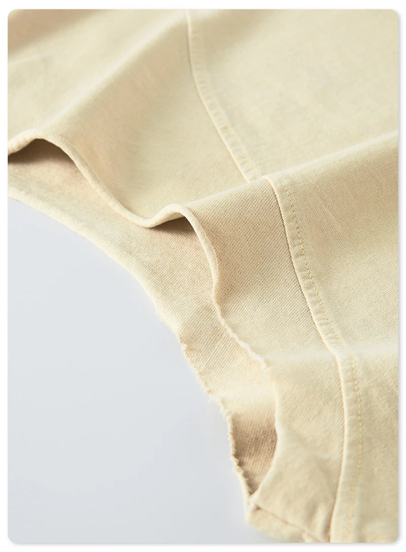 ZODF American Retro Men Washed Solid Tank Tops Women Unisex Loose Edge 275gsm Cotton Sleeveless Tees Brand Streetwears HY0503