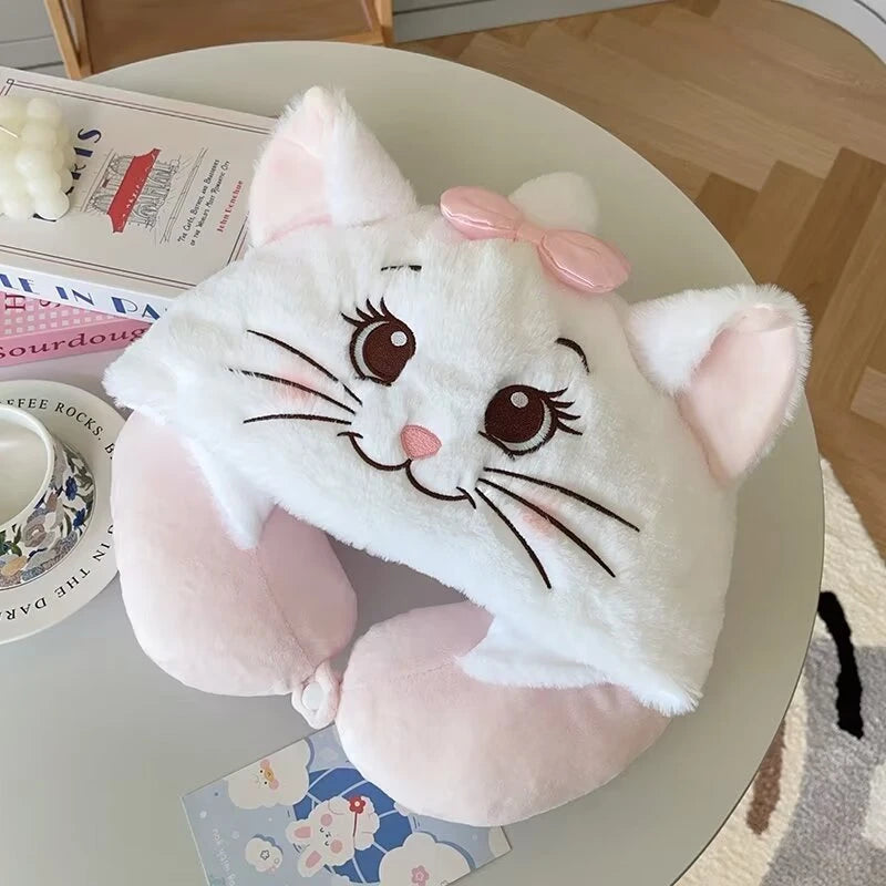 Lovely My Melody U-shaped Hooded Pillow Kawaii Japanese Style Blackout Travel Pillow Office Cartoon Nap Pillow Pink Girl