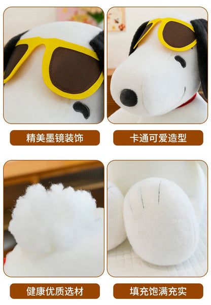 Anime Snoopy Plush Doll Big Ears Dog Plush Toy Cute Children's Doll Gift Snoopy Wearing Sunglasses