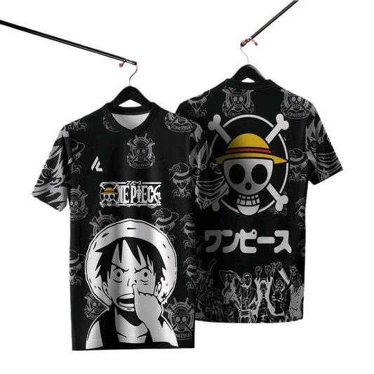 One Piece Luffy Anime Korean Style Kpop Baseball Hockey Tshirt Jersey Summer Fashion Streetwear Anime Daily Unisex Tops Tee Y2k、