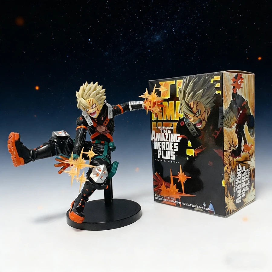 18cm Boku no Hero Academia Anime Figure Bakugo Katsuki Action Figure Midoriya Izuku/Todoroki Shoto Figurine PVC Collection Toys
