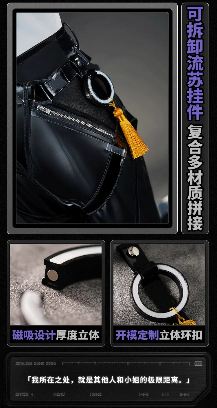 Zenless Zone Zero Evelyn Chevalier Cosplay Costume Wig Uniform Jacket Headwear Earrings Stars of Lyra Halloween Party Women Prop