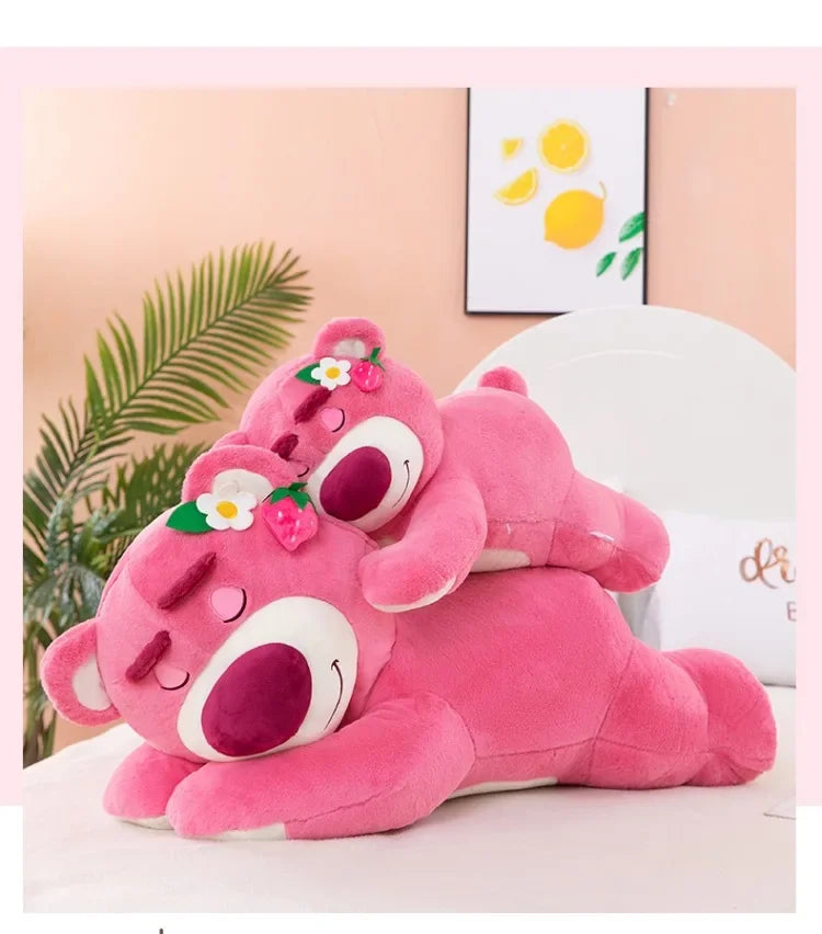 110cm Big Size Disney Lotso Leather Cartoon Anime Plush Stuffed Doll Room Kawai Plushies Pillow Ornaments Children Holiday Gifts