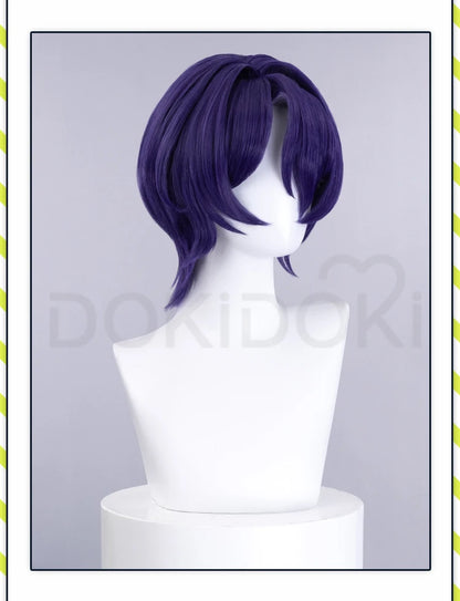 IN STOCK Dr. Ratio Wig Game Honkai: Star Rail Cosplay Wig DokiDoki Men 35 Short Hair Dr. Ratio Cosplay Headdress Rings Free Cap