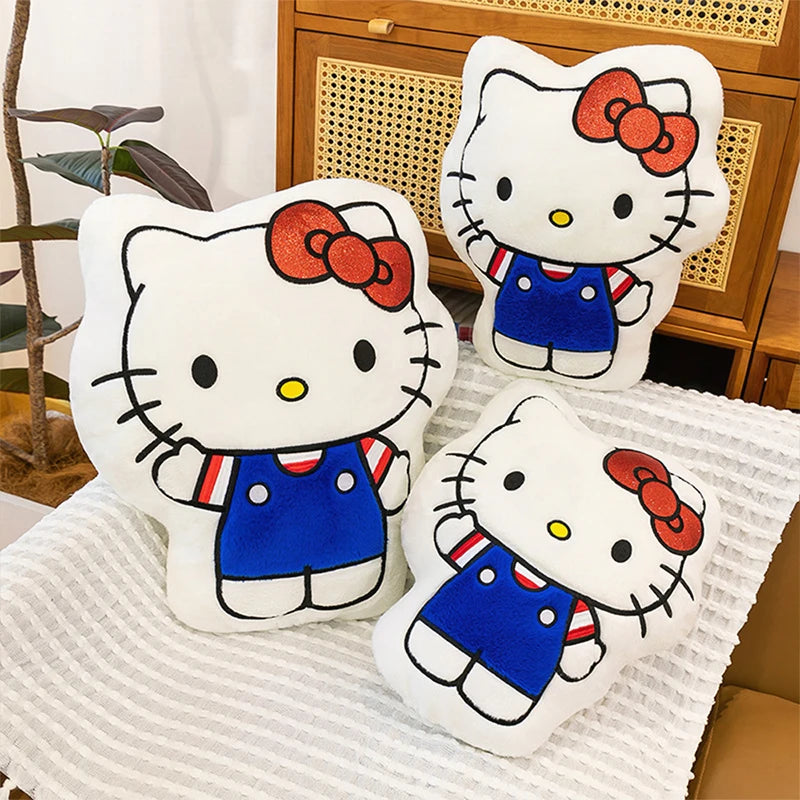 New Hello Kitty Plush Toy Kitten Stuffed Animal Soft Pillow Cute Doll for Girls Birthday Christmas Gift Perfect Sleep Companion