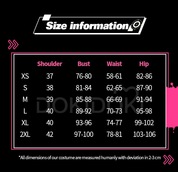 Nanamii Chiakii Cosplay Costume Game【XS-2XL】DokiDoki-R Women Cute Uniform Chiakii Nanamii Cosplay Suits Plus Size