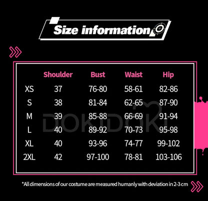 Nanamii Chiakii Cosplay Costume Game【XS-2XL】DokiDoki-R Women Cute Uniform Chiakii Nanamii Cosplay Suits Plus Size