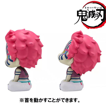 Demon Slayer Kimetsu No Yaiba Q Version Cute Upper Rank Three Akaza Head Movable Pvc Model Desktop Ornament Collection Fan Toy