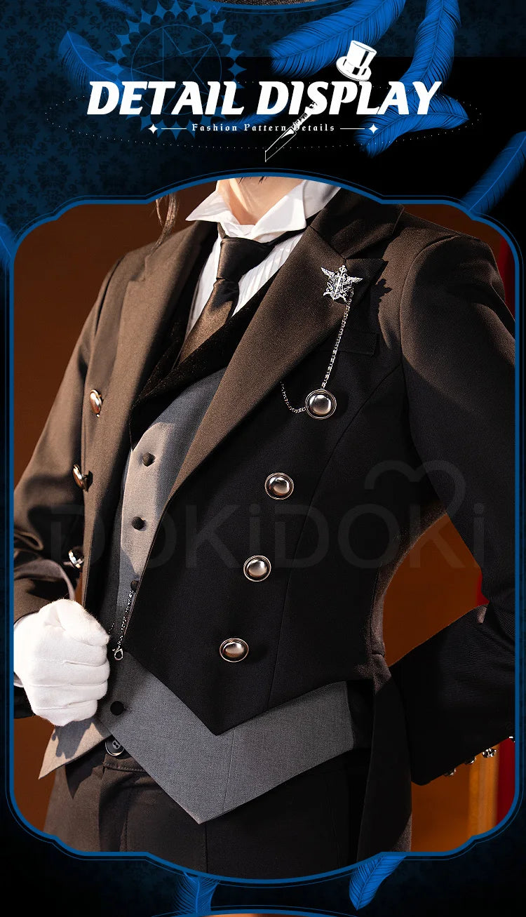 IN STOCK Ciel Sebastian Cosplay Costume Anime【S-3XL】DokiDoki-R Men Halloween Uniform Ciel Cosplay Plus Size