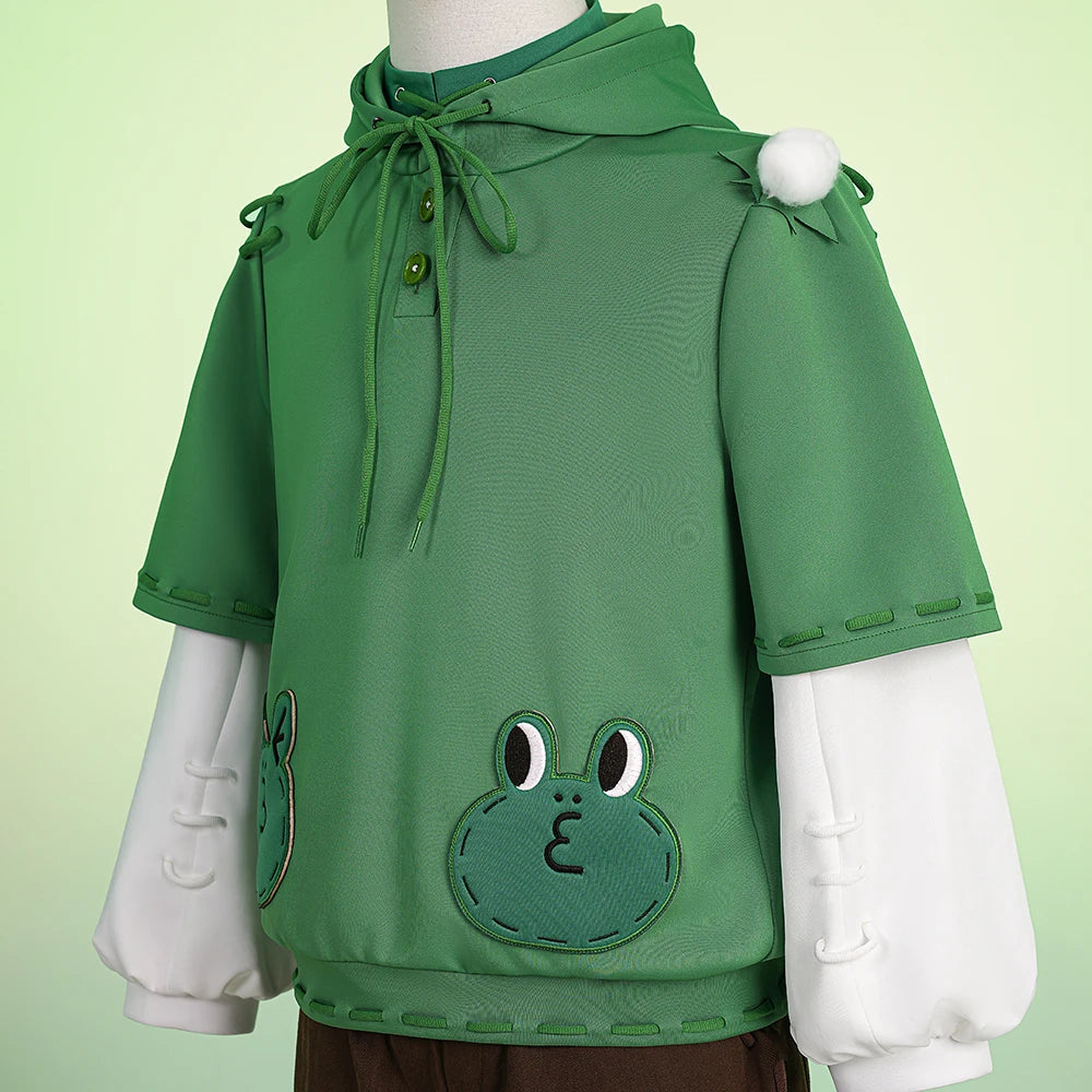 Identity V Fire Investigator LEONARD Cosplay Costume Wig Green Uniform Hat Florian Brand Halloween Party for Women Men Carnival