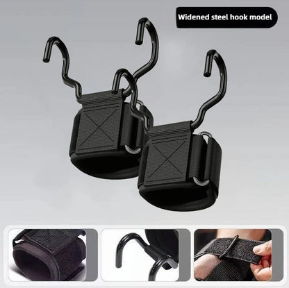 Weight Lifting Hook Grips with Adjustable Wrist Wraps for Gym Fitness Pull-Ups Powerlifting Gloves 1 Pair - Widen