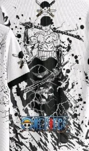 One Piece Zoro Anime Anime Y2k Korean Style Baseball Hockey T-shirt Retro Jersey Fashion Streetwear Anime Daily Unisex Tops Tees