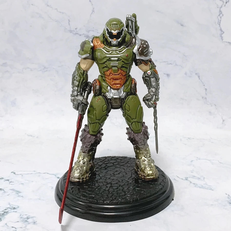 21.5cm/8.46in Doom Eternal Anime Game Figure Doom Slayer Action Figure Room Decorations PVC Adult Collection Model Doll Toys