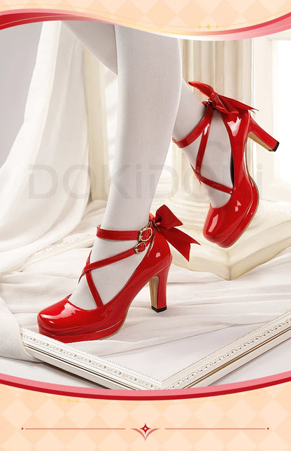 IN STOCK Kaname Madoka Shoes Anime Cosplay DokiDoki Women Red Cute Cosplay Shoes Kaname Madoka Cosplay
